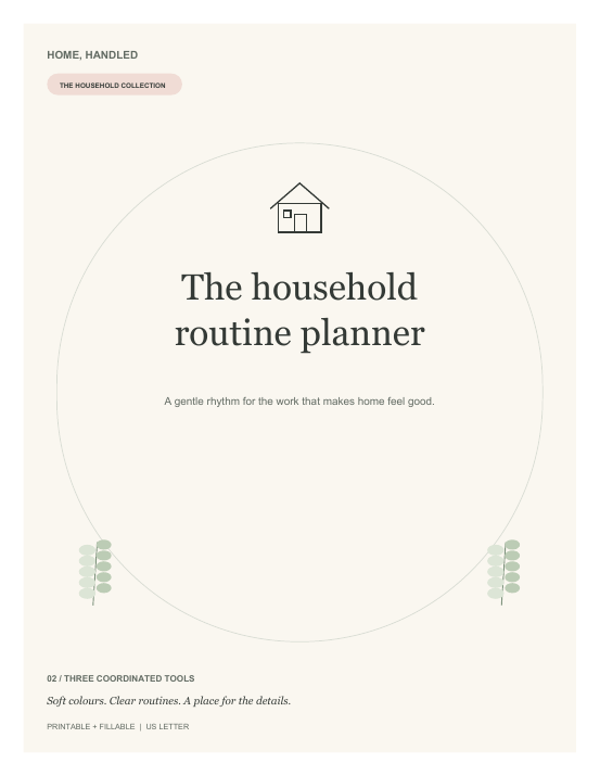 The household routine planner cover