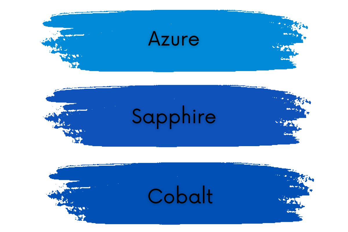 Azure vs Sapphire vs Cobalt Blue Colors Compared