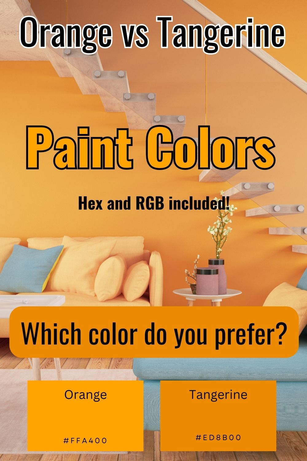 Orange vs Tangerine Color Paint Colors Compared