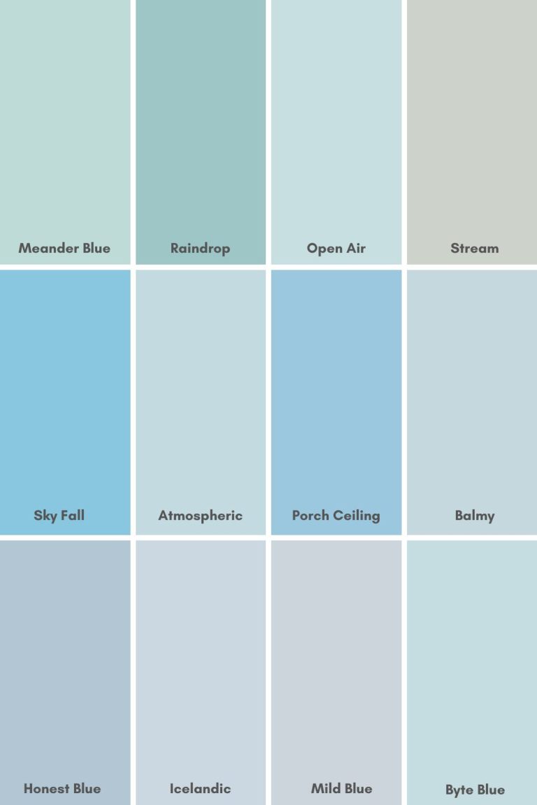 12 Light Blue Paint Colors For Your Home - Paint Color Comparisons & Guides